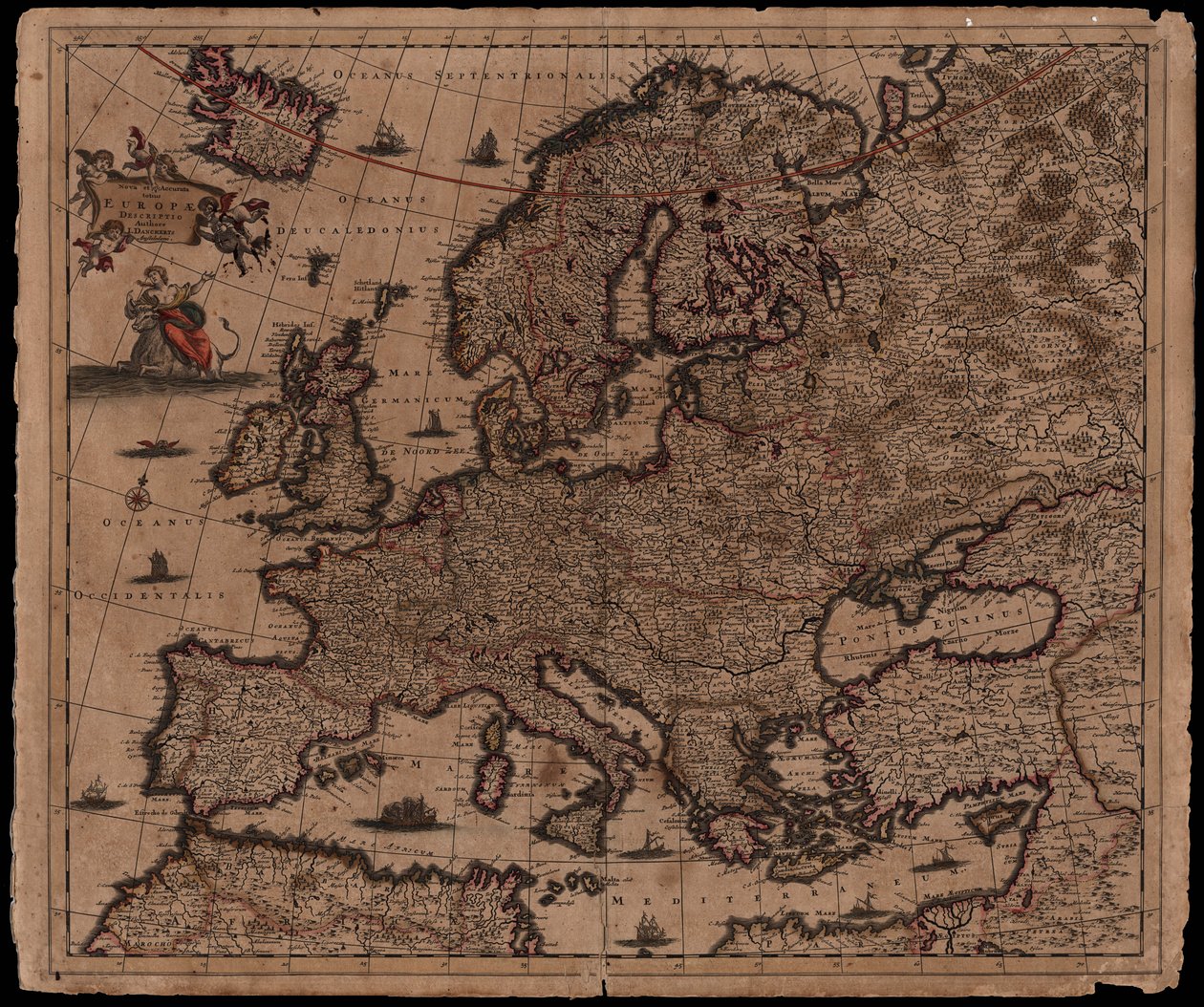 En ny og præcis beskrivelse af Europa af Justus Danckerts
