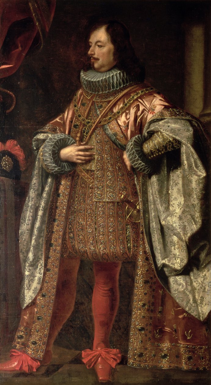 Vincenzo II Gonzaga, hersker over Mantua fra 1587-1612, iført en kappe af Redemeerordenen af Justus Sustermans