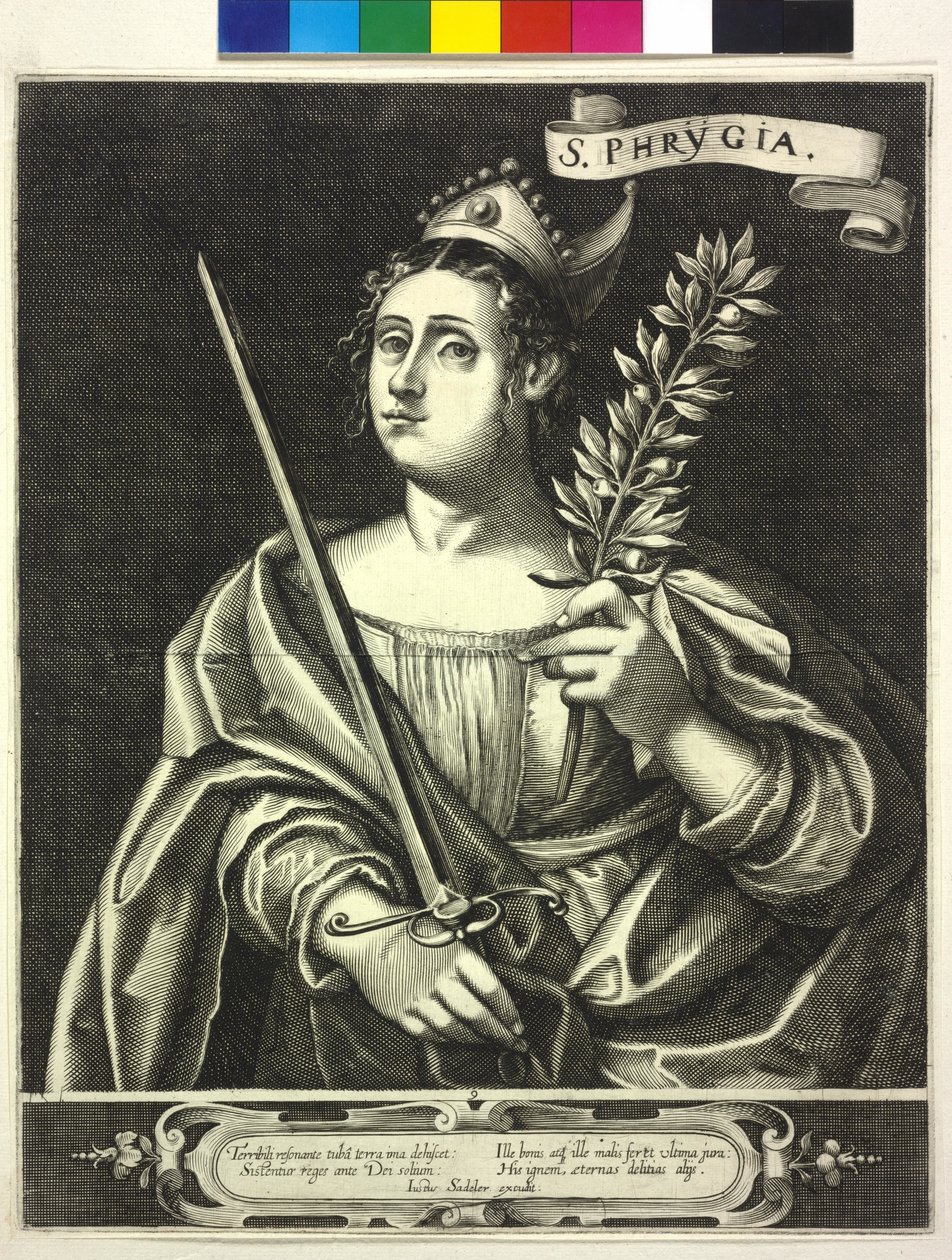 Gravering af Justus Sadeler phrygisk sibyl (gravering) af Justus Sadeler