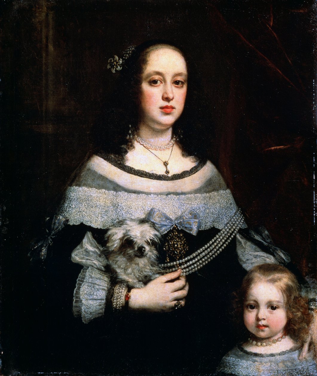 Portræt af en dame og en lille pige, c1660 af Justus Sustermans