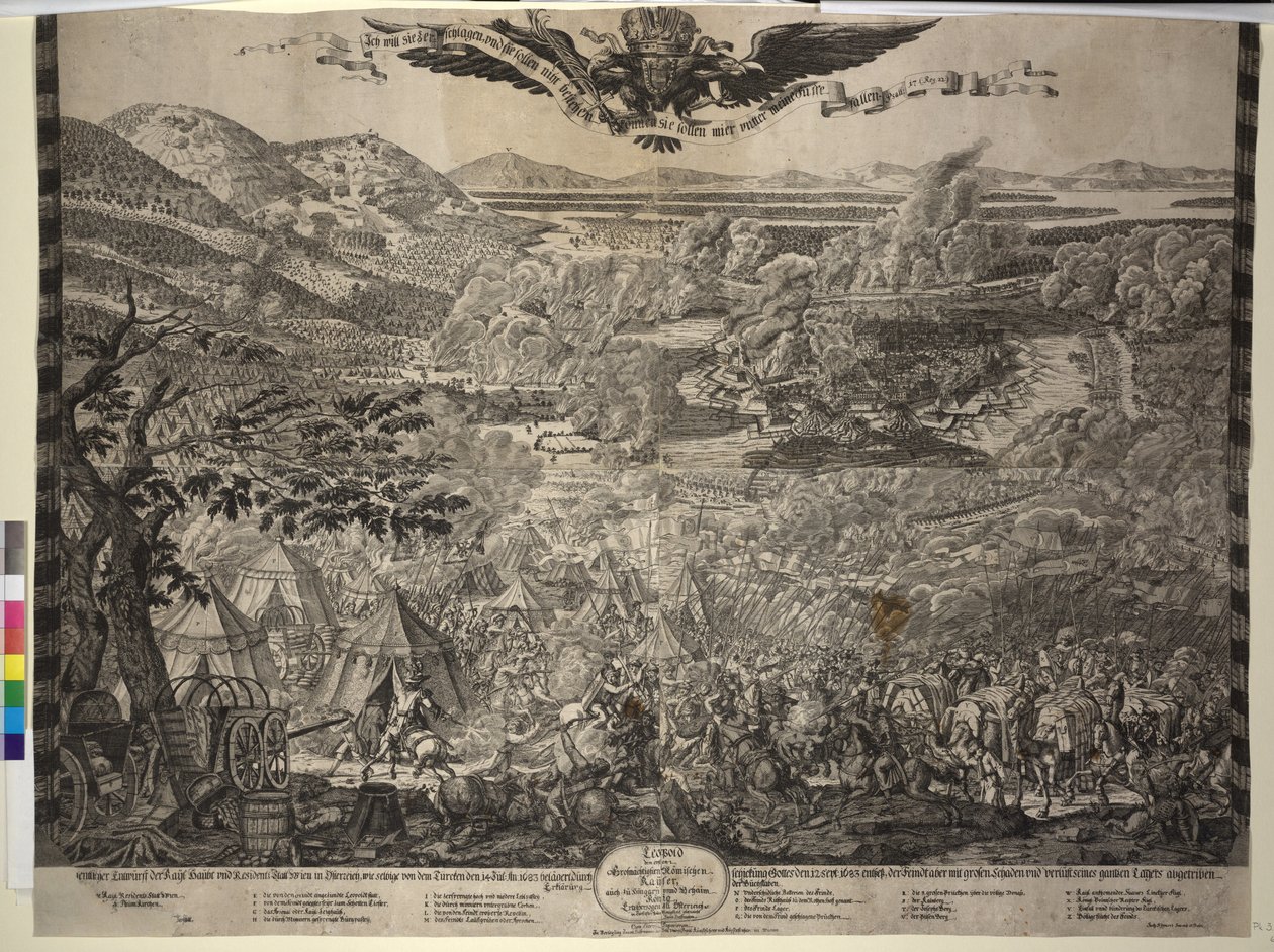 Wiens tyrkiske belejring 1683 (print) af Justus van den Nypoort