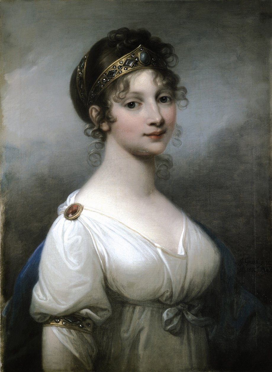 Portræt af Dronning Louise af Preussen 1776-1810, 1802 af Józef Grassi