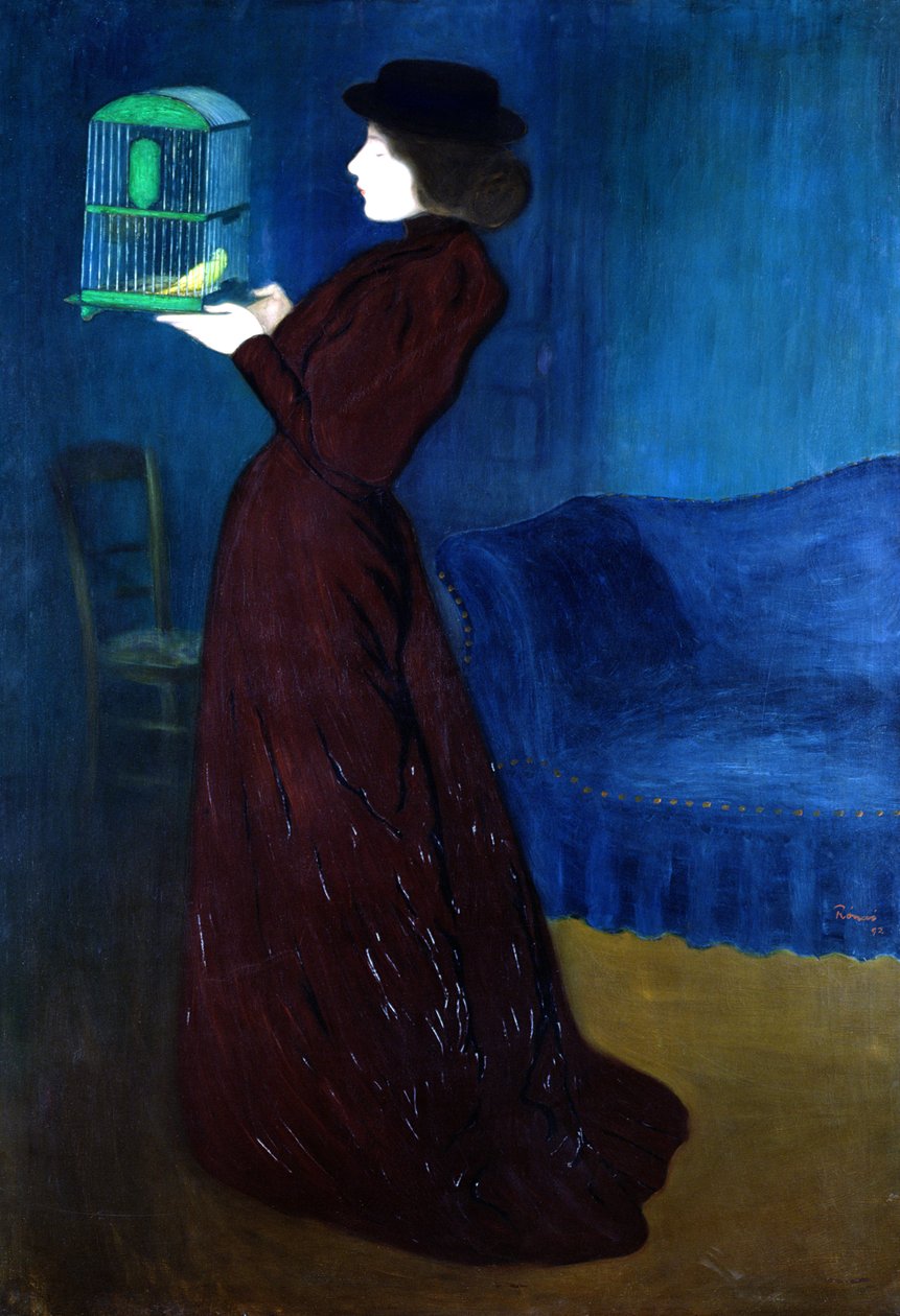 Kvinde med et fuglebur af József Rippl Rónai
