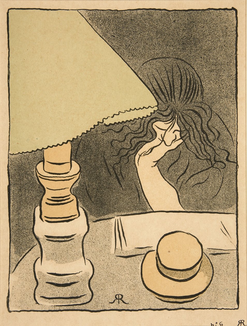 Kvinde og Lampe, værtshus. 1894 af József Rippl Rónai