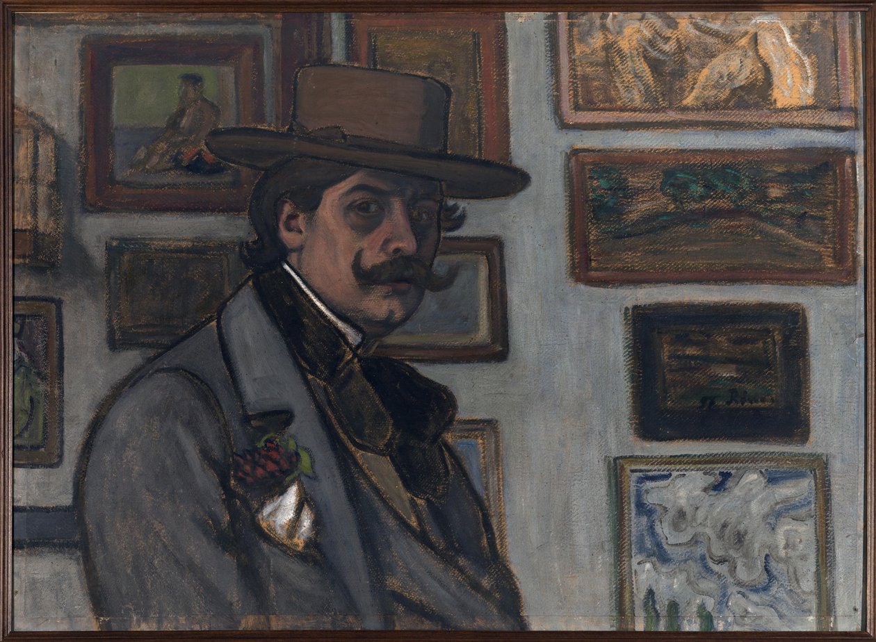 Selvportræt i brun hat, 1897. af József Rippl Rónai