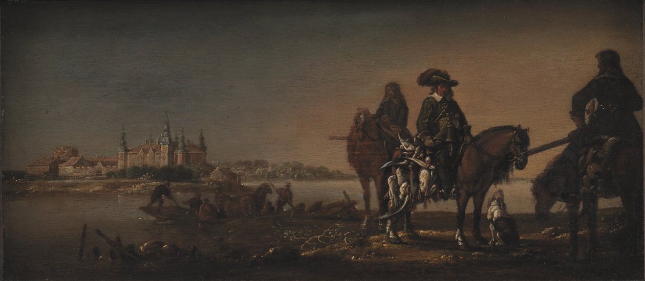 Prins Christian, arvingen, på ænderjagt på Nykøbing Slot af KMS 1530 Monogrammist A.M.