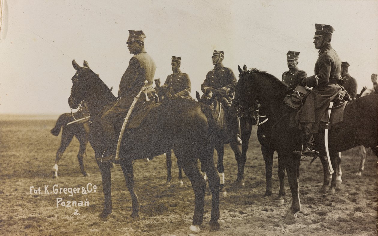 Album " Jack Bosio - War Campaign 1917-1920 ": Militær mission i Polen (Warszawa - Posen) marts-april 1919, et hestebatteri i Posen (Poznan), 03-04/1919 (s/h-foto) af K. Greger