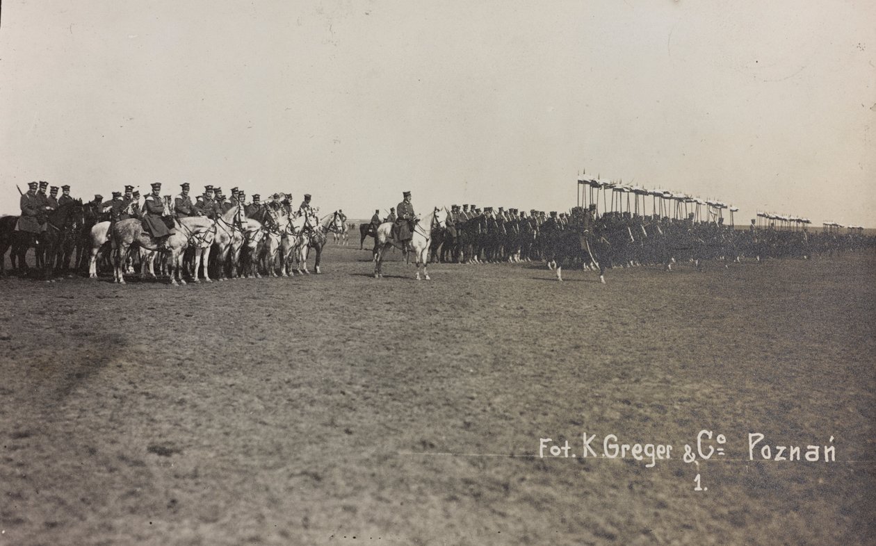 Album " Jack Bosio - War Campaign 1917-1920 ": Militær mission i Polen (Warszawa - Posen) marts-april 1919, et hestebatteri i Posen (Poznan), 03-04/1919 (s/h-foto) af K. Greger