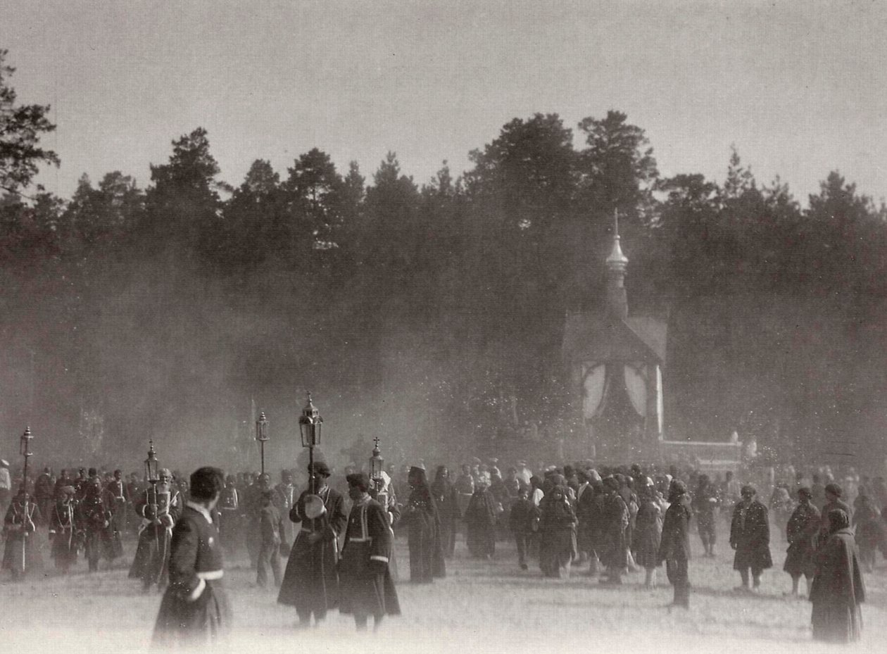 Påskeoptog, Sarov Kloster, Rusland, 1903 af K. von Hahn