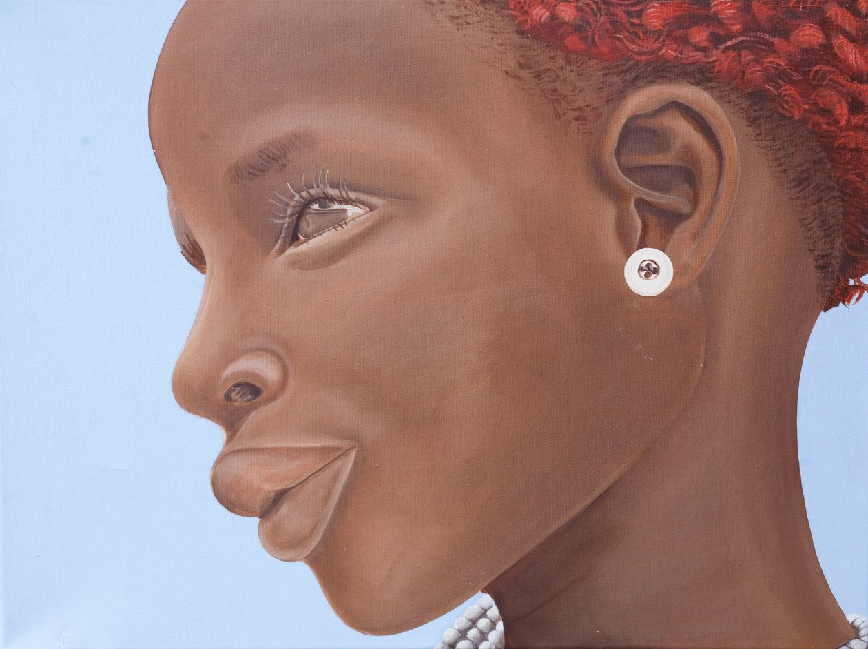 Brown Introspection, 2007 (olie og akryl på lærred) af Kaaria Mucherera