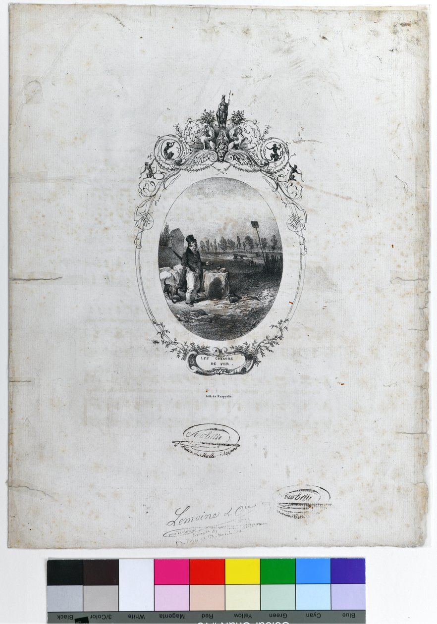"Les Chemins de Fer", ca. 1840 (litografi på papir) af Kaeppelin et Compagnie