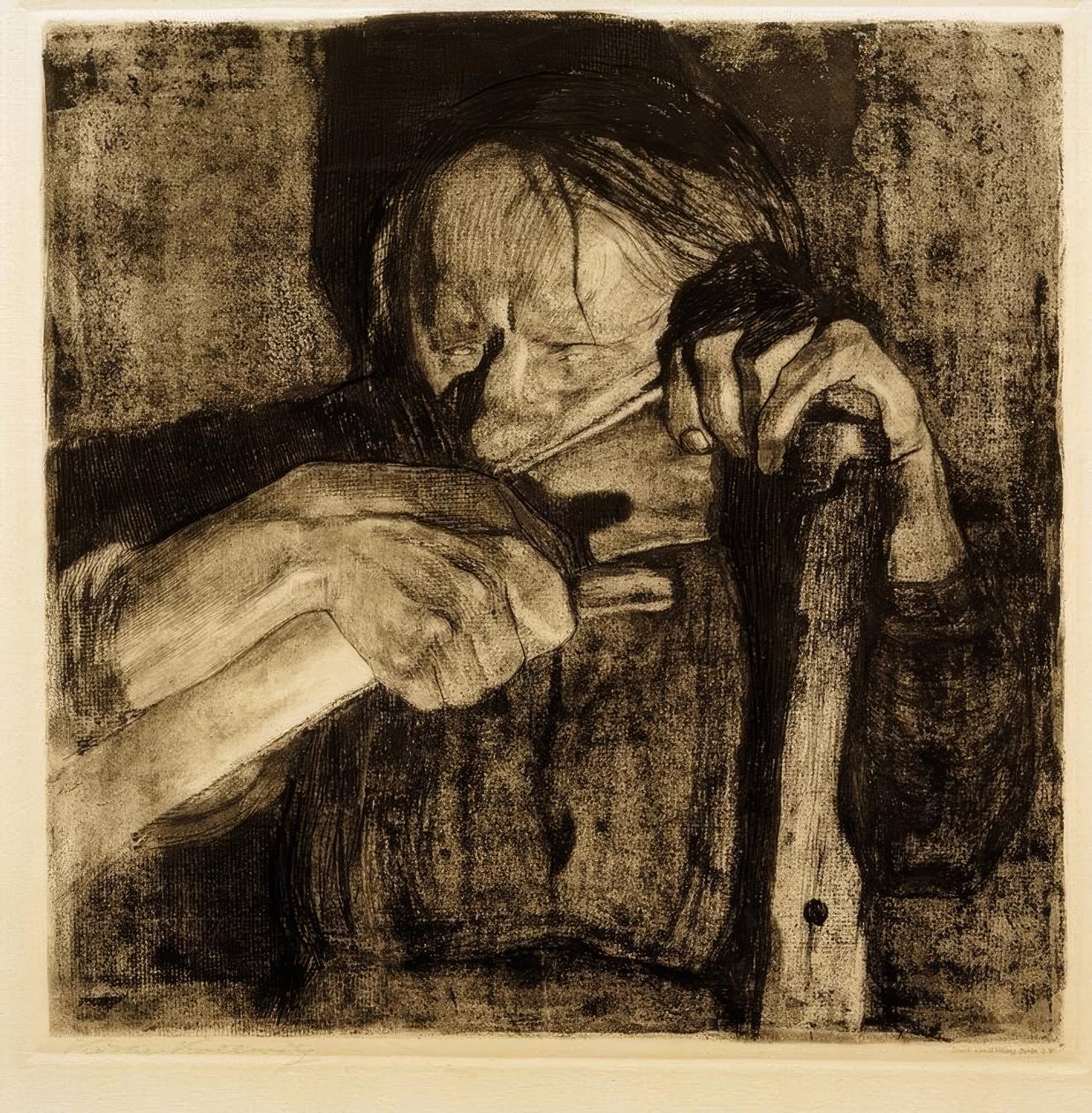 Når der bankes af Käthe Kollwitz