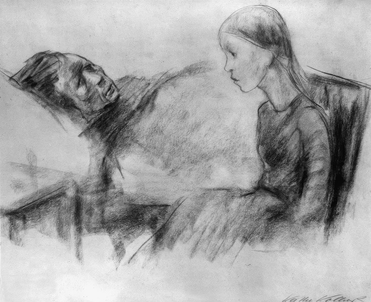 Den syge mor af Käthe Kollwitz