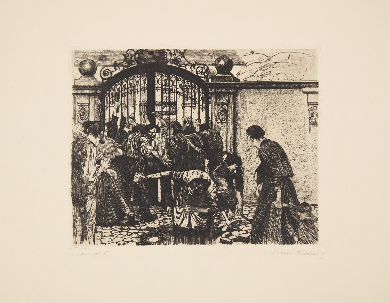 Et væveroptøj - storm af Käthe Kollwitz