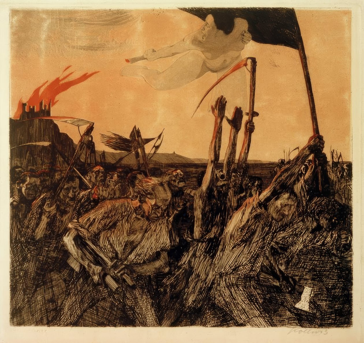 Käthe Kollwitz, optøjer af Käthe Kollwitz