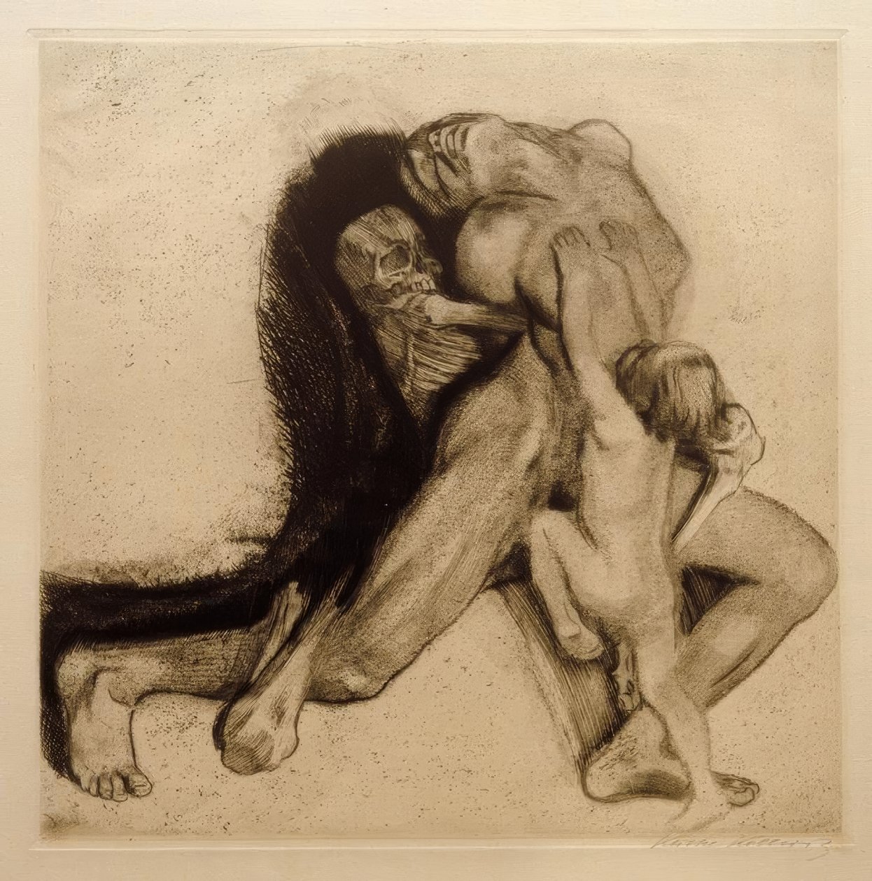 Käthe Kollwitz, død og hustru af Käthe Kollwitz