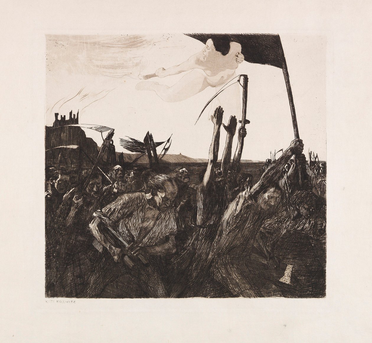 Oprør, 1899. af Käthe Kollwitz