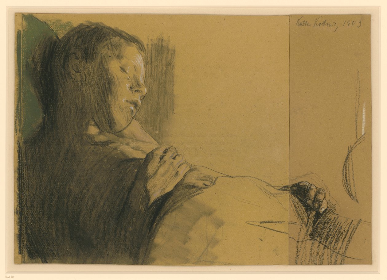 Schlafender Knabe (Das tote Kind) af Käthe Kollwitz