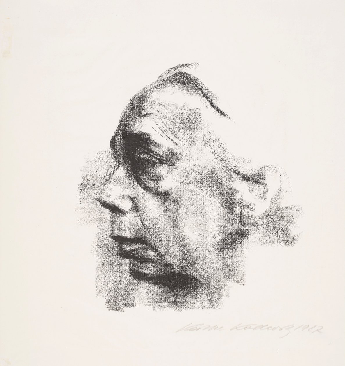Selvportræt i profil (Selvportræt i profil) af Käthe Kollwitz