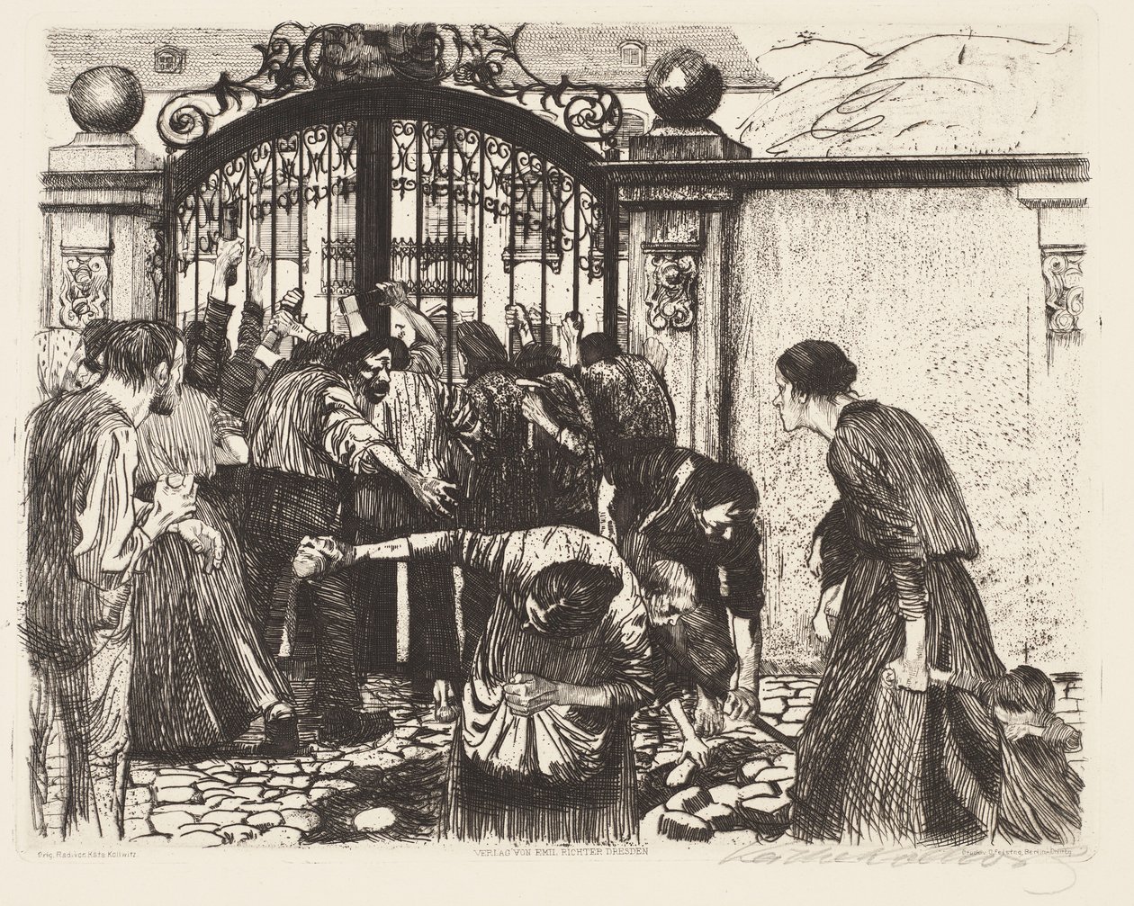 Sturm (Angreb) af Käthe Kollwitz