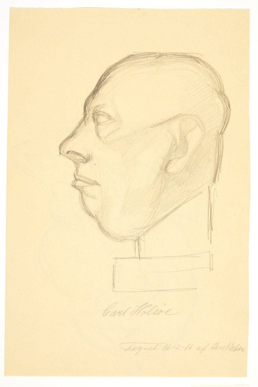 Portræt af maleren Carl Holsøe (1863-1935) af Kai Nielsen