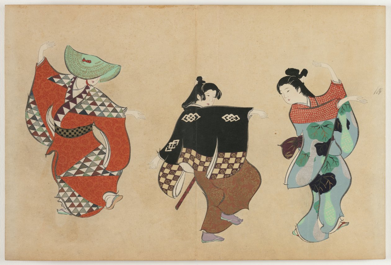 Flowers of a Hundred Worlds (Momoyogusa): Dans (Odori) af Kamisaka Sekka
