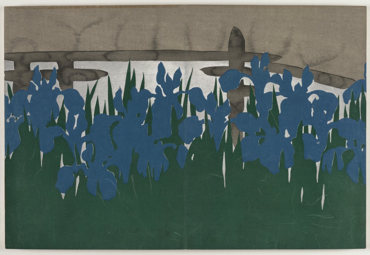 Flowers of a Hundred Worlds (Momoyogusa): Eight Bridges (Yatsuhashi) af Kamisaka Sekka