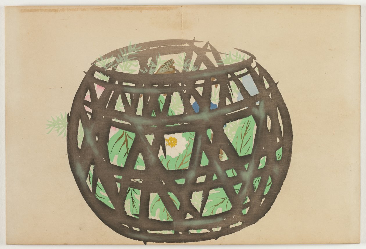 Flowers of a Hundred Worlds (Momoyogusa): Flower Basket (Hanakago) af Kamisaka Sekka
