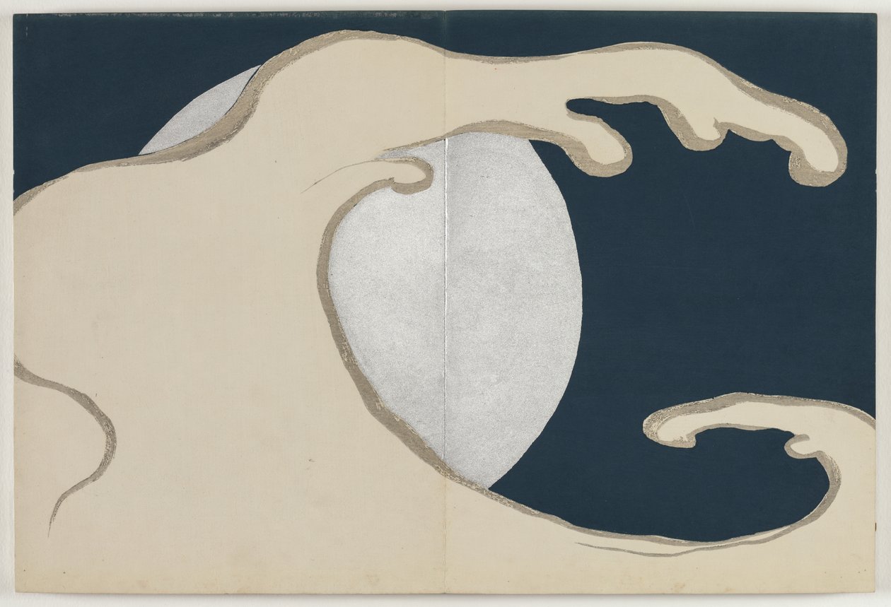 Flowers of a Hundred Worlds (Momoyogusa): Rising Waves (Tachinami) af Kamisaka Sekka