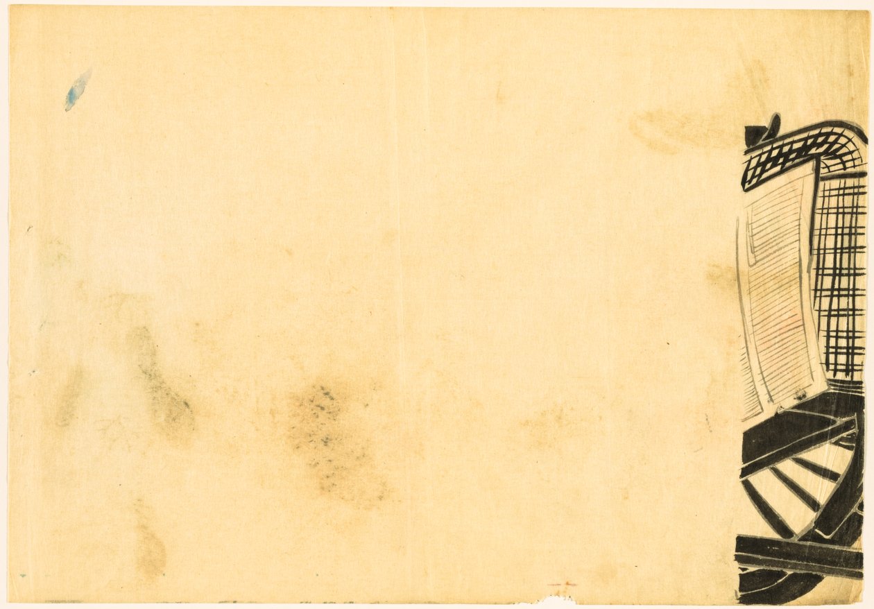 Flowers of a Hundred Worlds (Momoyogusa): Sektion af blomsterdraperede vogne (Hanasashiguruma) af Kamisaka Sekka