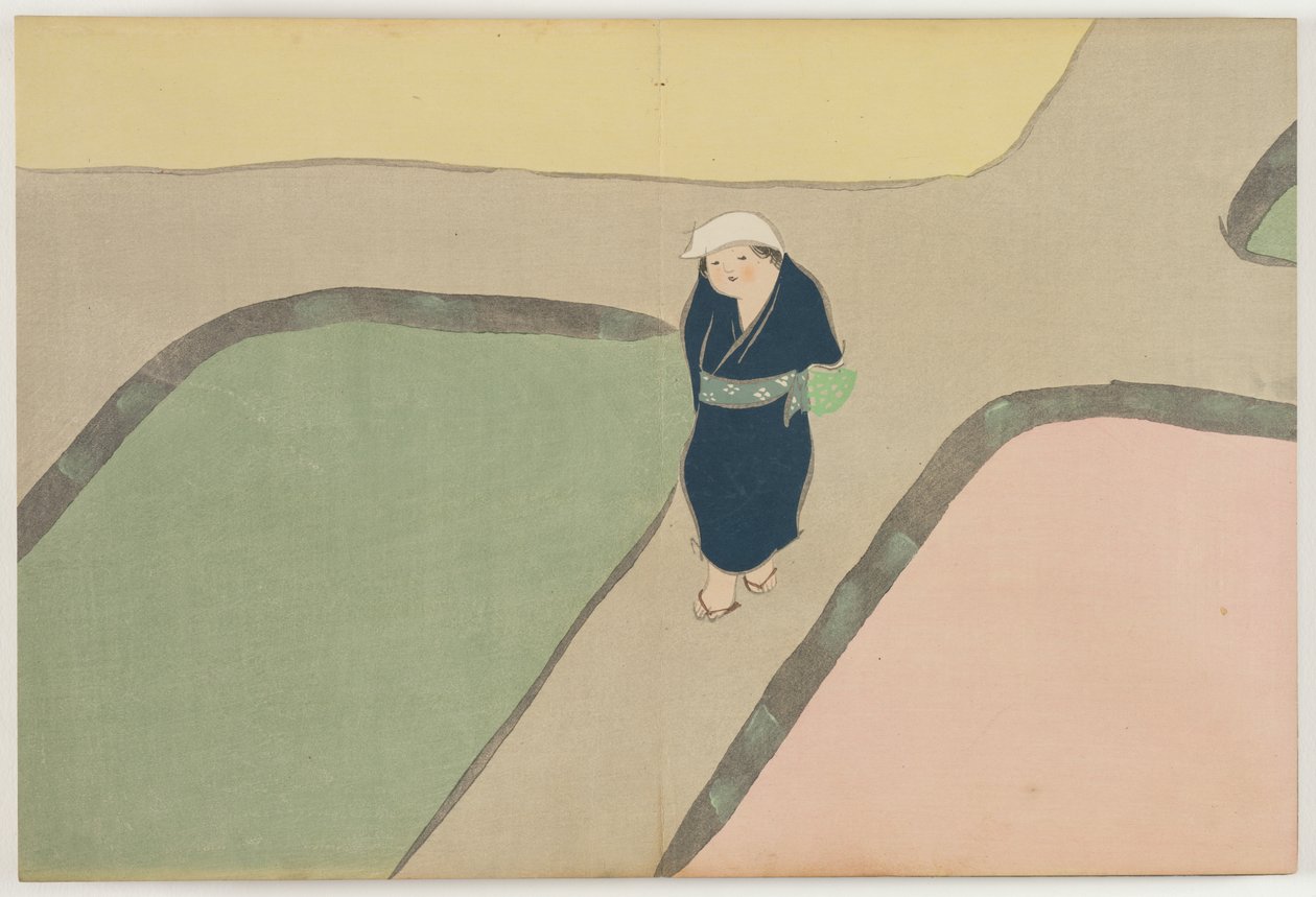 Flowers of a Hundred Worlds (Momoyogusa): Spring Field (Haru no tanomo) af Kamisaka Sekka