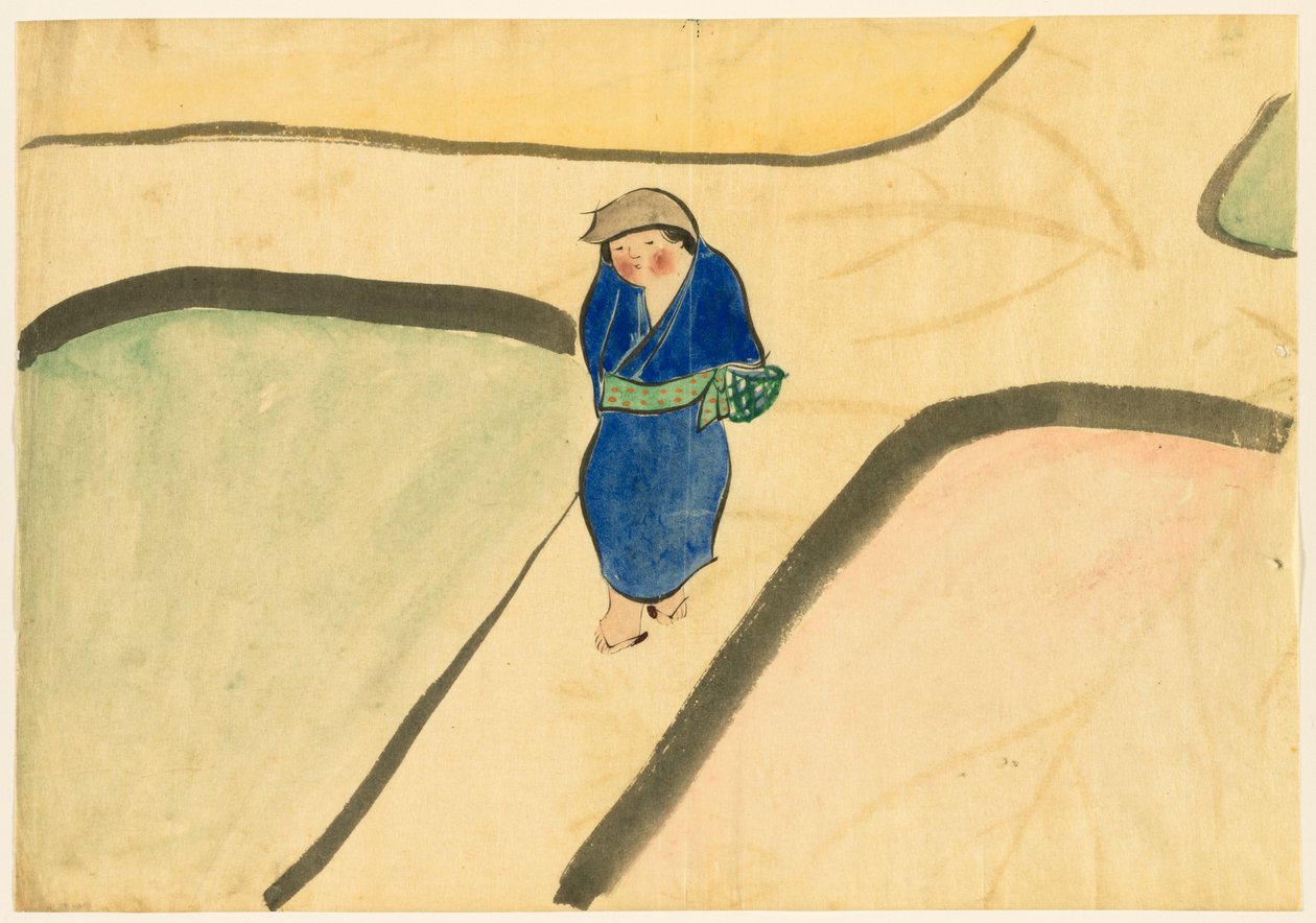Flowers of a Hundred Worlds (Momoyogusa): Spring Field (Haru no tanomo) af Kamisaka Sekka