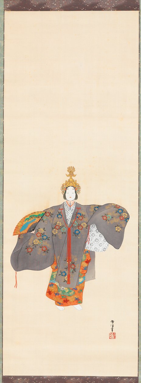 Noh-scene: Hagoromo af Kamisaka Sekka