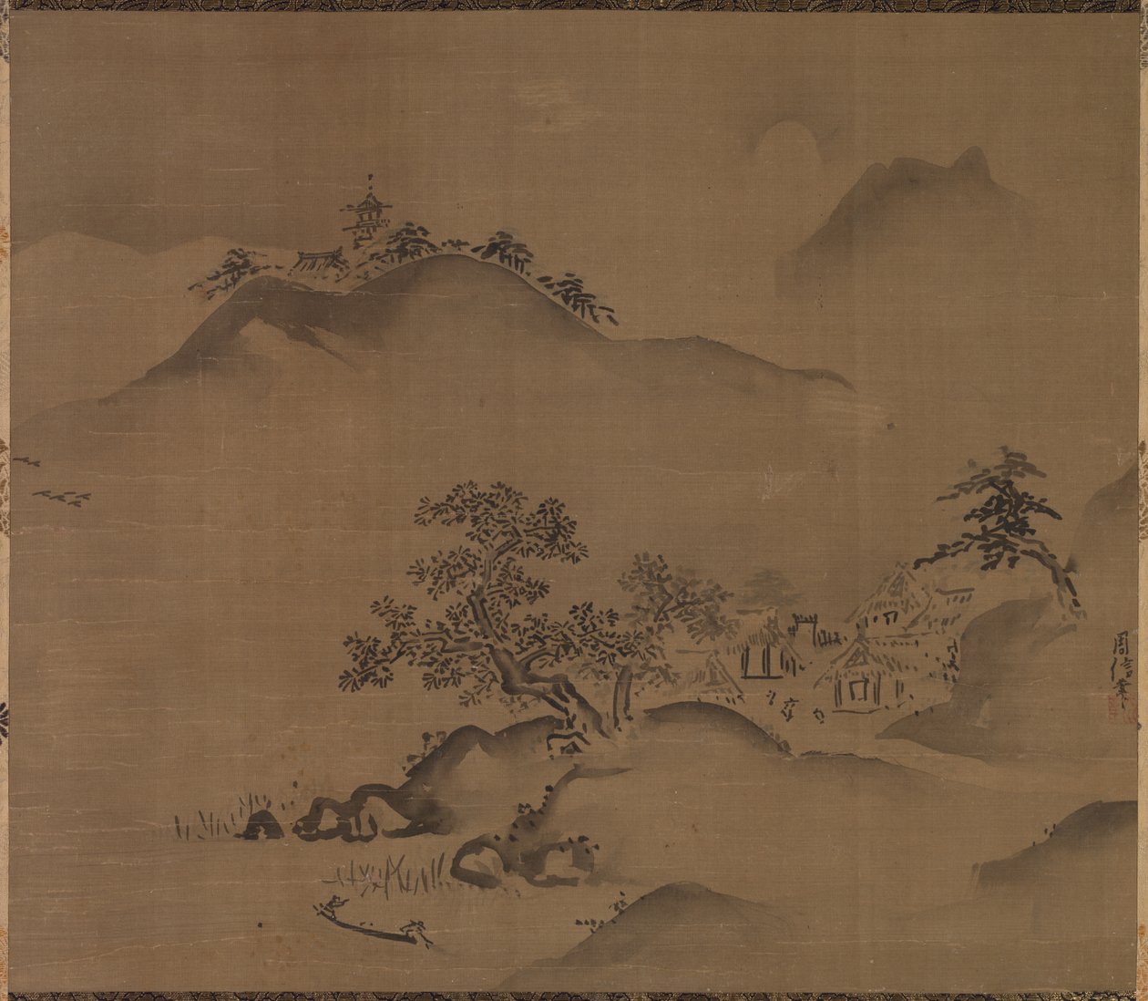 Kinesisk Landskab af Kano Chikanobu