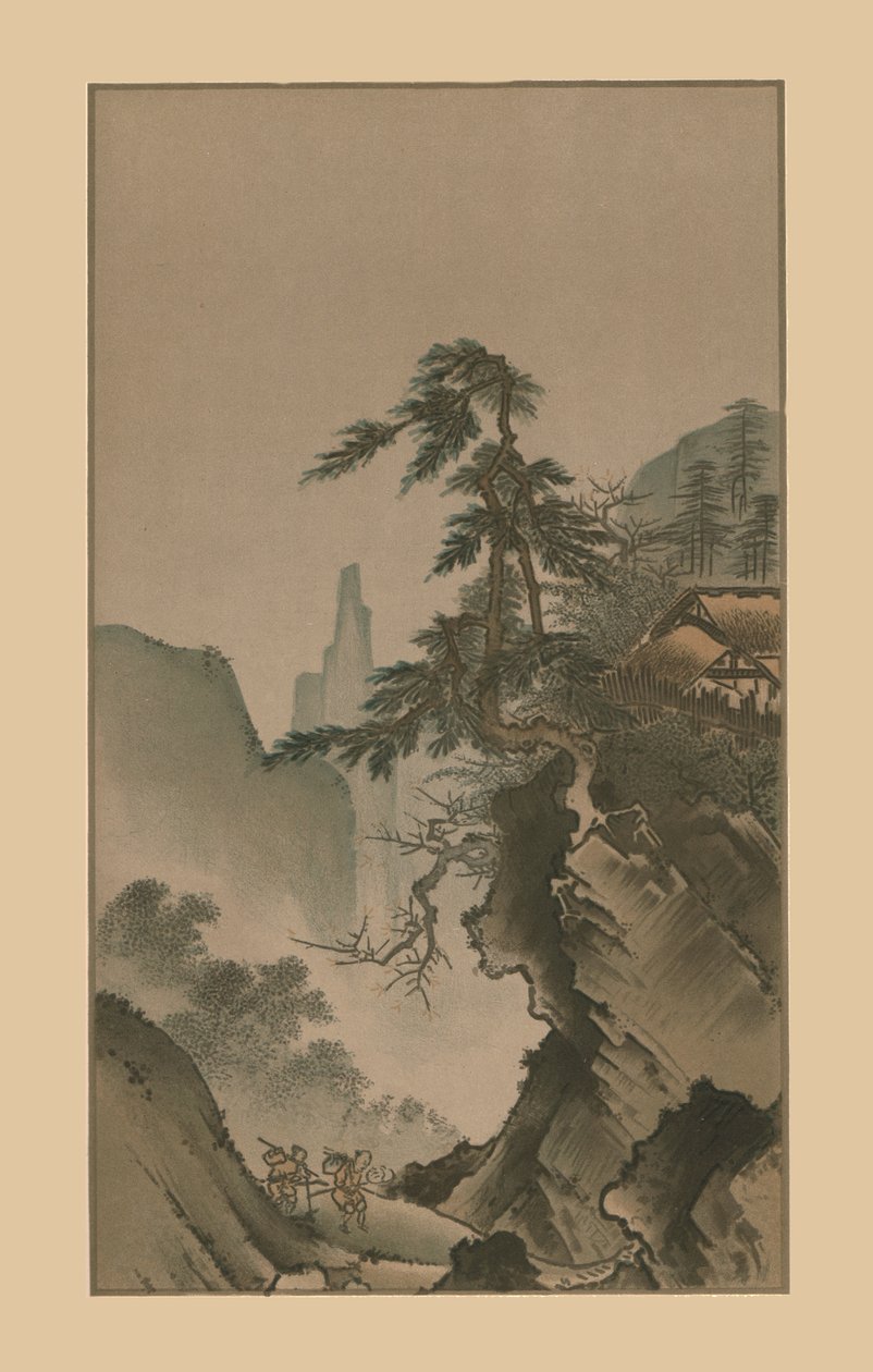 Kinesisk landskab, 1500-tallet, 1886 af Kano Masanobu