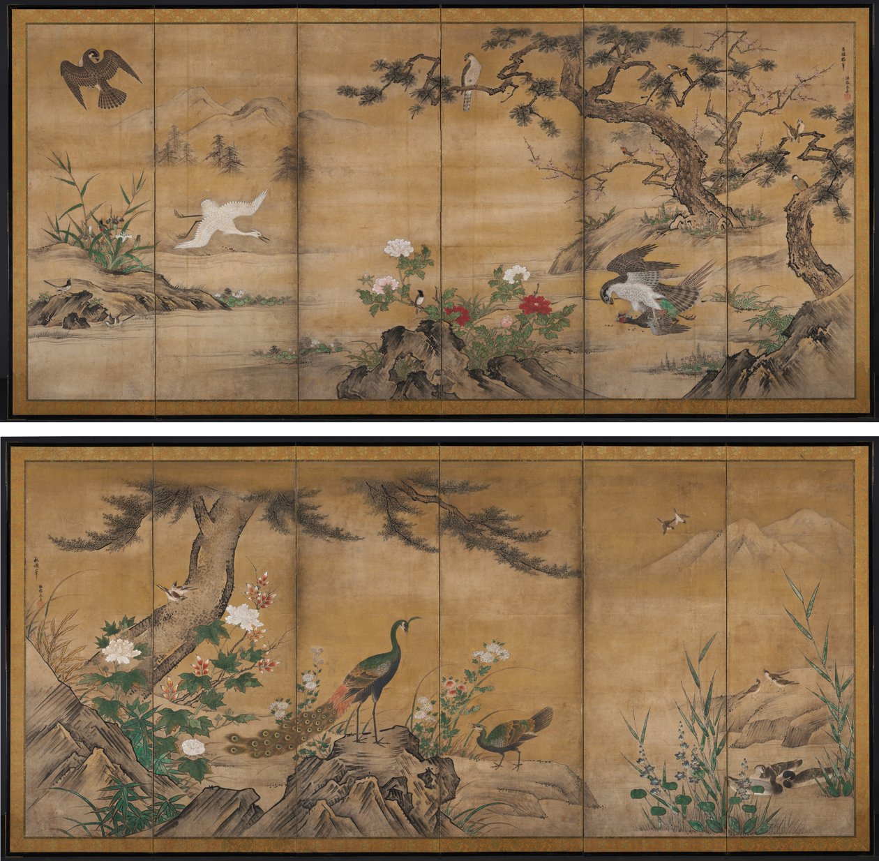 Fugle og Blomster af Kano Mitsunobu