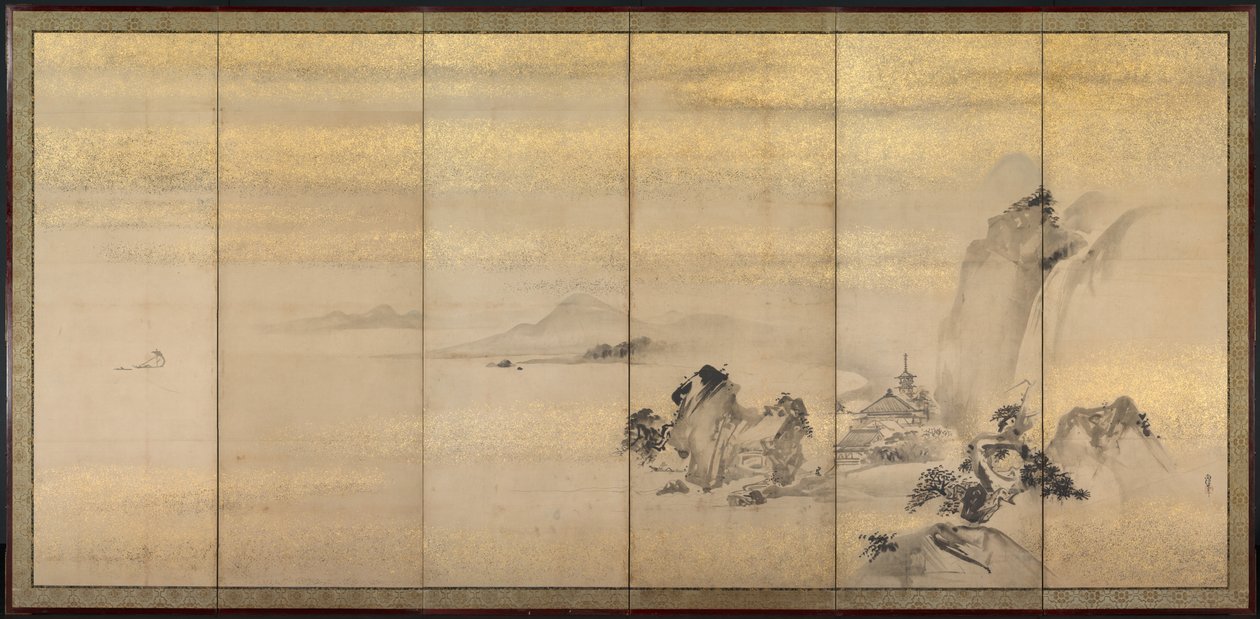Sommer- og vinterlandskaber, 1600-tallet. af Kano Naonobu