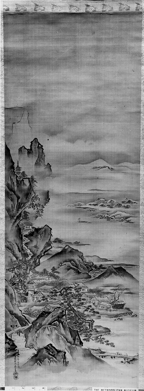 Udsigt over bjerget Horai, 1800-tallet. af Kano Tansui