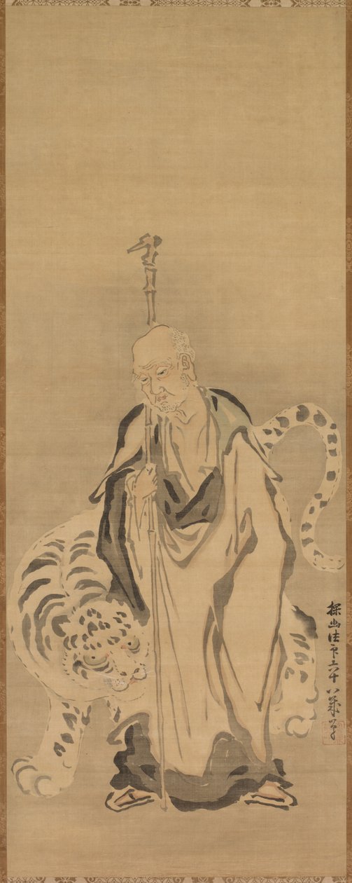 En vismand med tiger, 1600-tallet. af Kanō Tan’yū