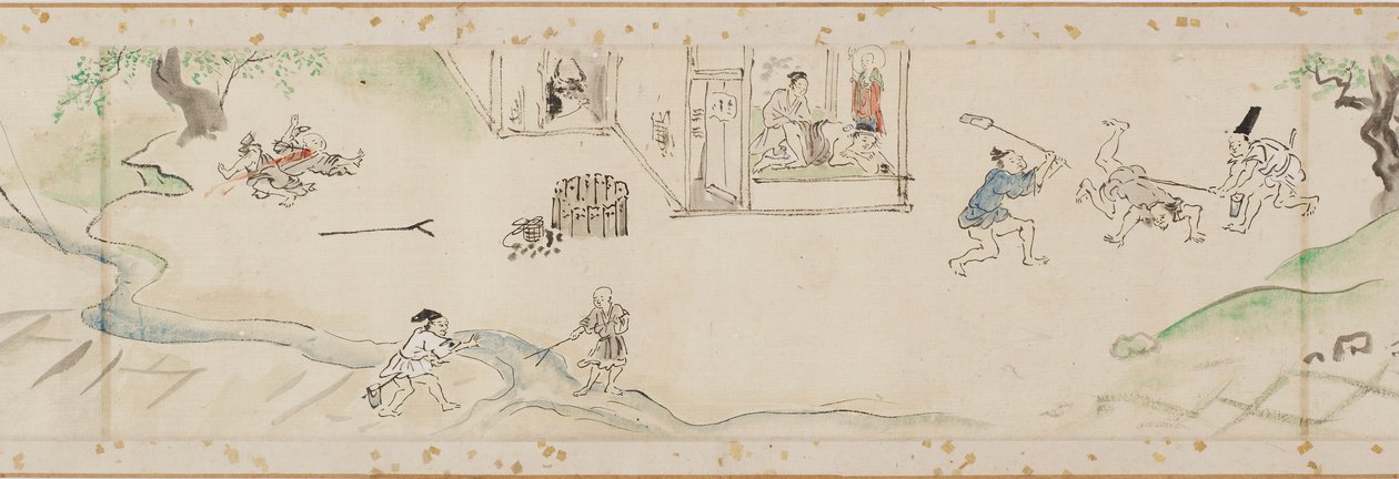 Mirakler udført af bodhisattvaen Jizo kopi af et afsnit af en håndrulle, Edo-perioden, 1627. af Kanō Tan’yū