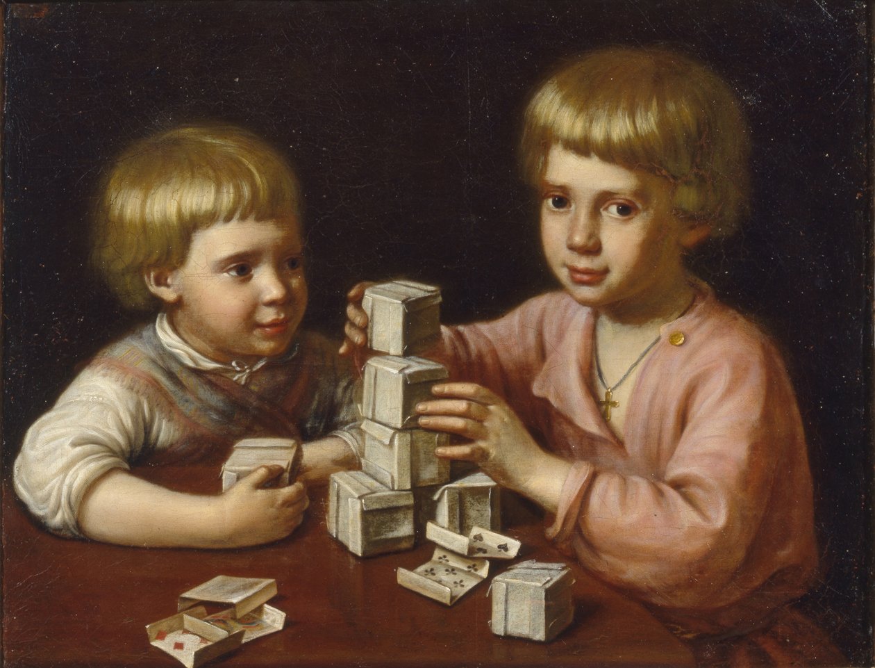 Børn leger, 1837 af Kapiton Stepanovich Pavlov