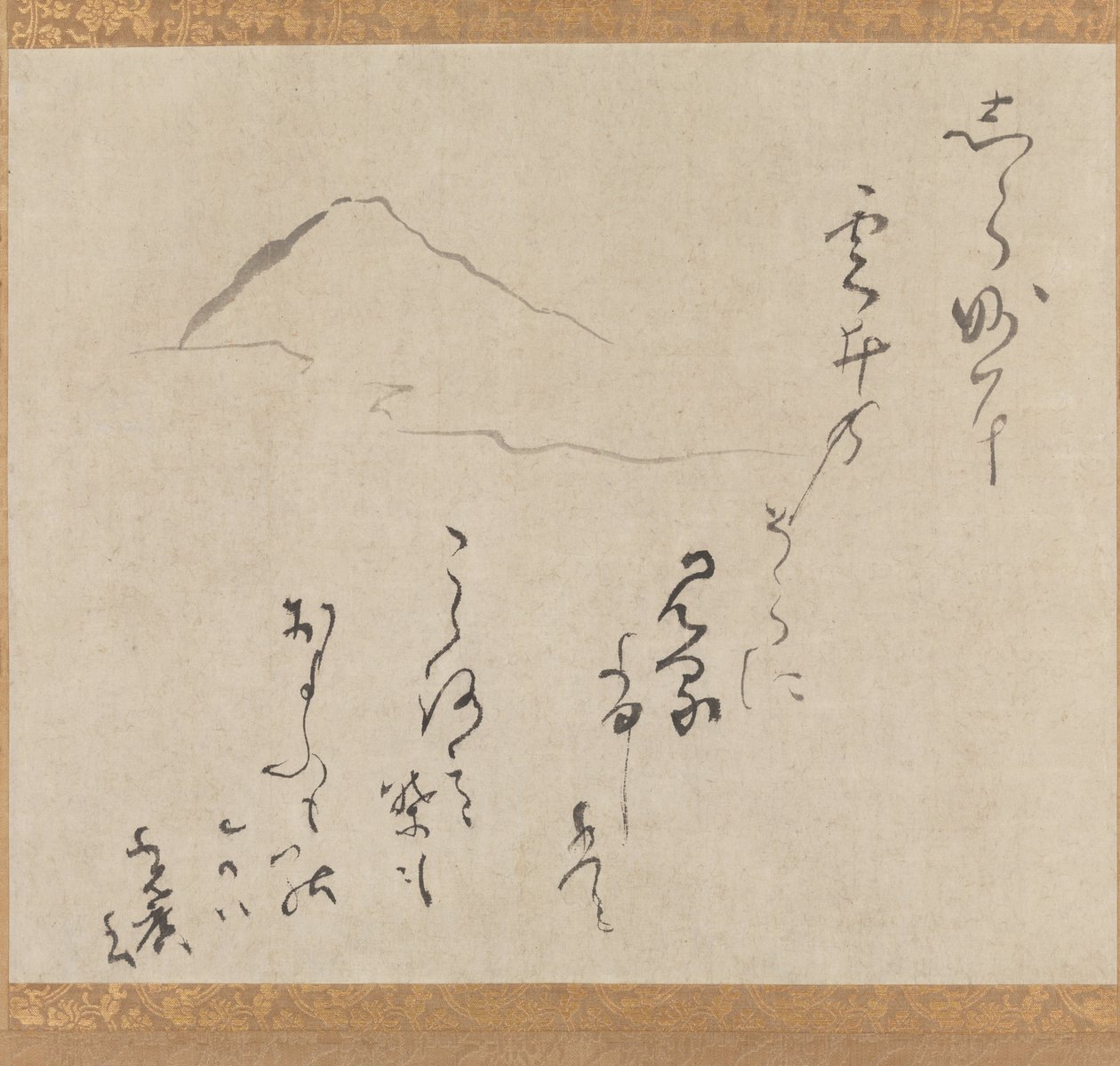 Fuji-bjerget, slutningen af det 16. og midten af det 17. århundrede (blæk på papir) af Karasumaru Mitsuhiro