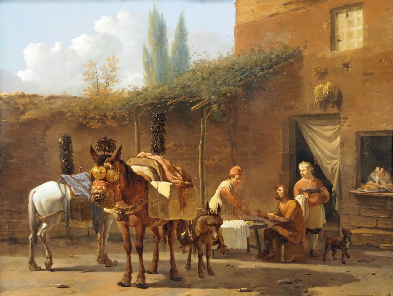 Muleteers på en kro af Karel Dujardin