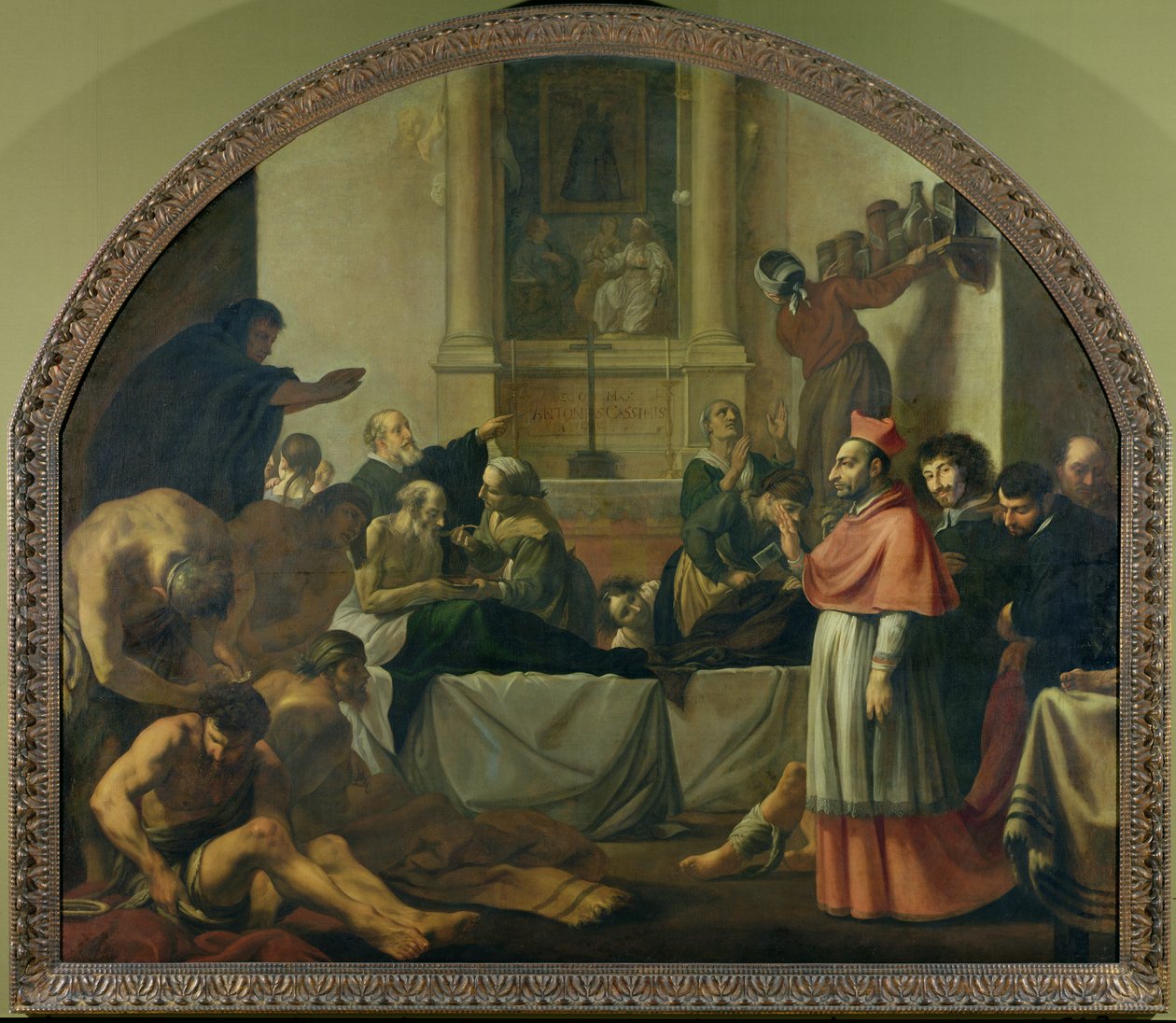 St. Charles Borromeo (1538-84) Besøger pestofrene i Milano i 1576 af Karel Škréta