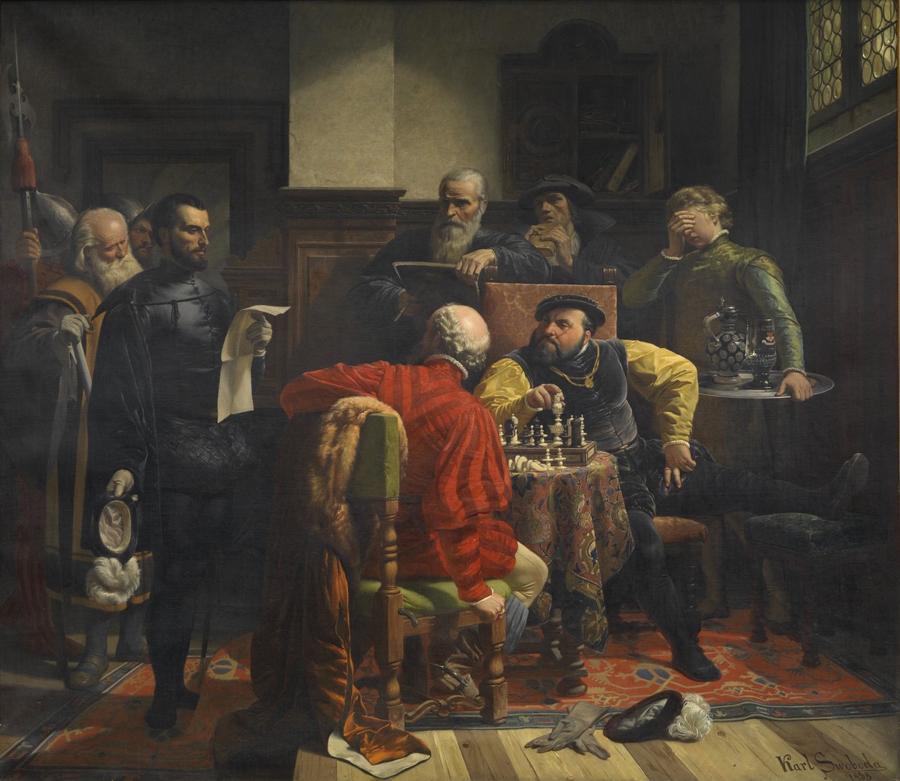 Meddelelse om dødsdommen til Johann Friedrich von Sachsen af Karel Svoboda