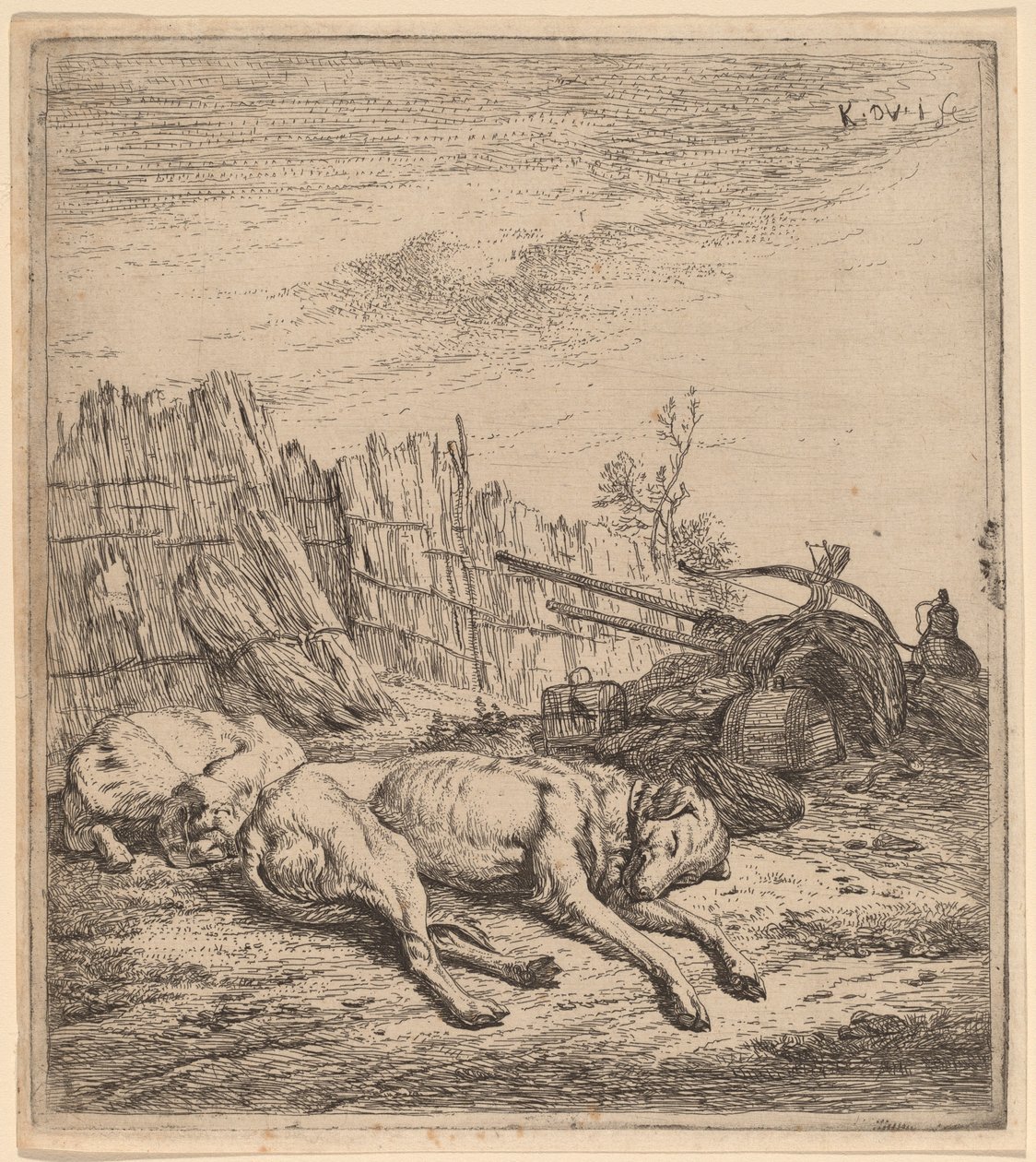 Jagthunde af Karel Dujardin