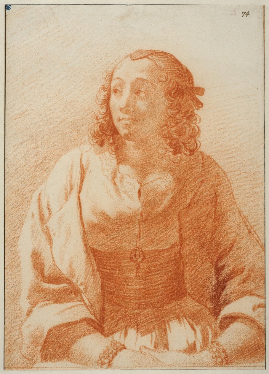 Porträt einer jungen Frau af Karel Dujardin