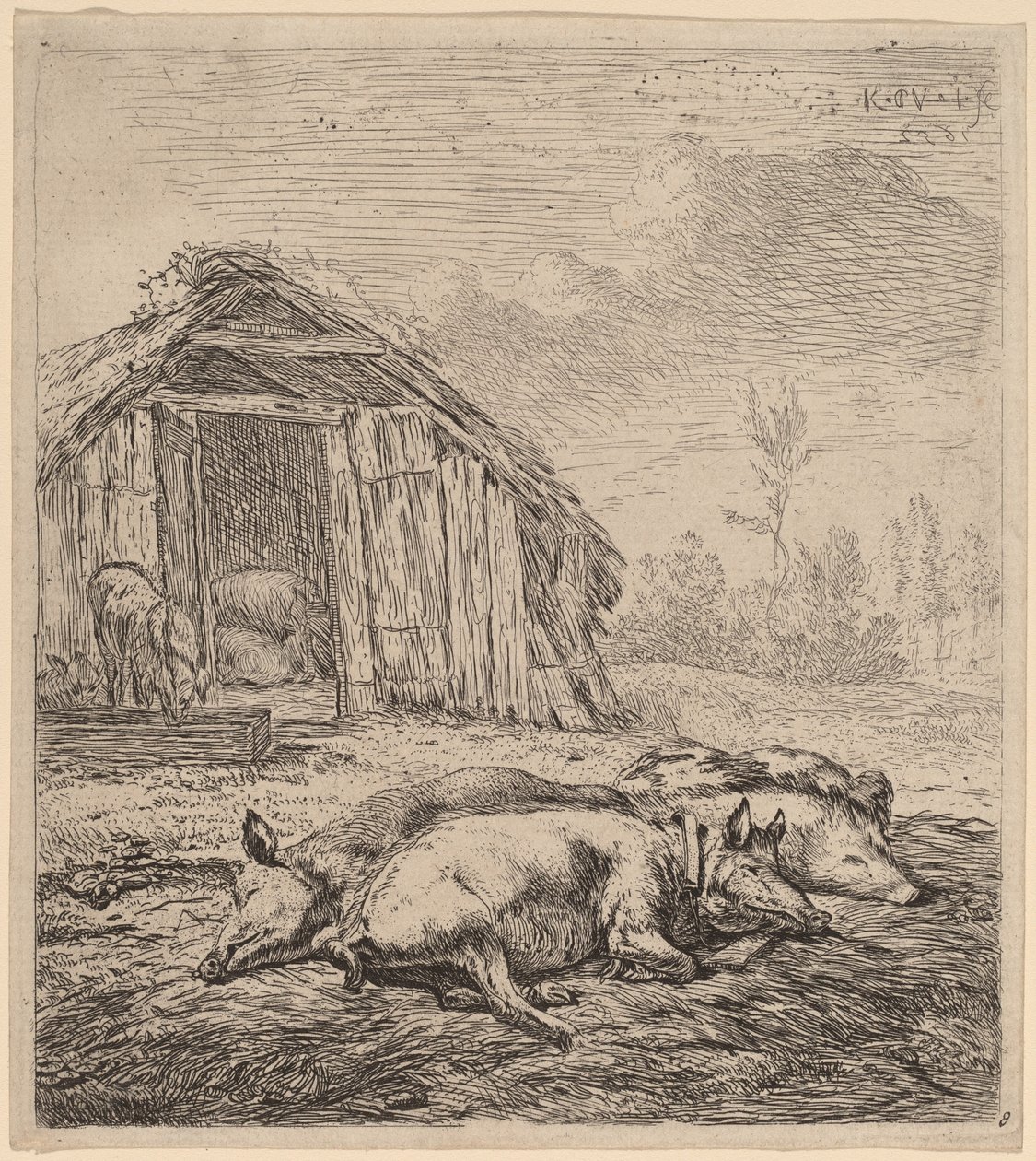 Tre grise af Karel Dujardin
