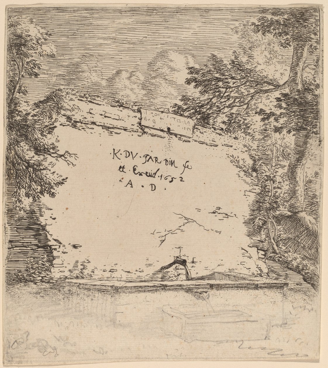 Titelside med springvand af Karel Dujardin