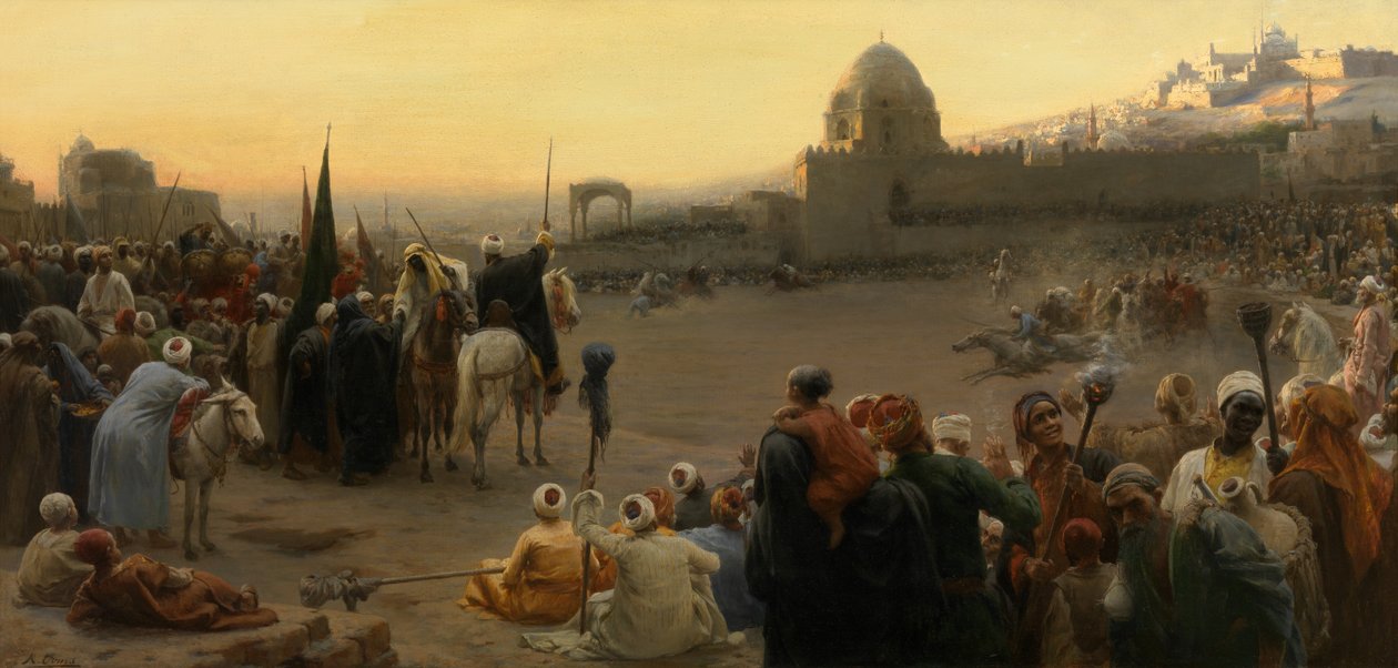 Fantasy in Egypt (olie på lærred) af Karel Ooms